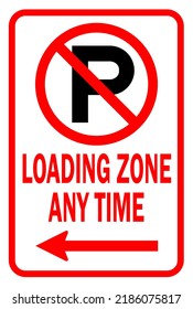 no parking loading zone only - parking sign