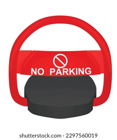 No hay bloqueo de estacionamiento. ilustración vectorial