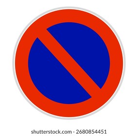 No hay letrero de logo de estacionamiento. No aparcar