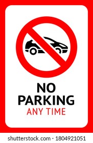No Parking, modern sticker ready fo print
