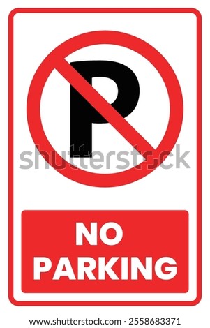 No Parking Prohibited Sign Vector