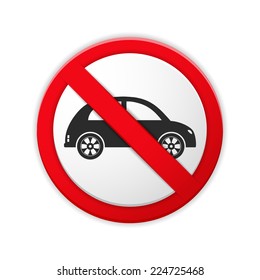 No parking prohibition sign, vector eps10 illustration