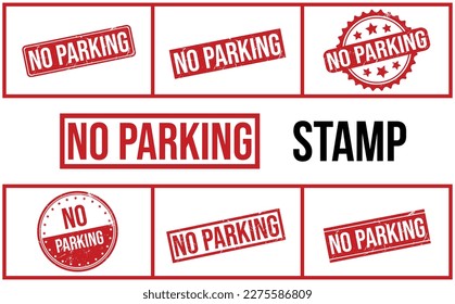 No hay vector de conjunto de sellos de goma de estacionamiento