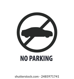 No Parking Sign Board Illustration