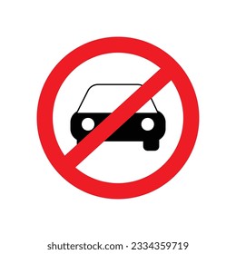 no parking sign, no car parking vector