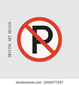 no parking sign design template on download