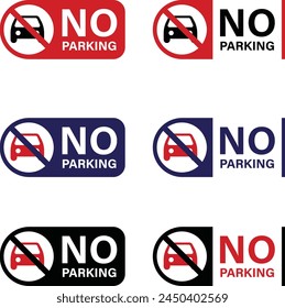 Icono de signo de estacionamiento en múltiples colores sobre fondo blanco
