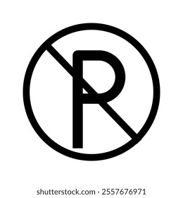 no parking sign icon in this area vector.on white background