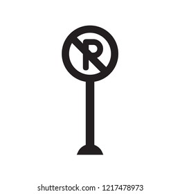 No parking sign icon. Trendy No parking sign logo concept on white background from Traffic Signs collection. Suitable for use on web apps, mobile apps and print media.