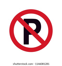 no parking sign icon vector