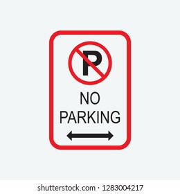no parking sign icon vector