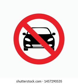 No Parking Sign Icon Vector Isolated