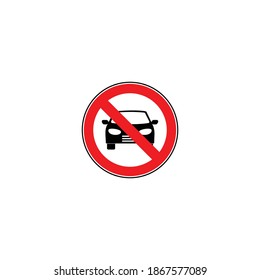 no parking sign icon vector symbol