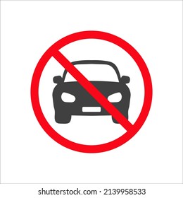 no parking sign icon vector on a white background
