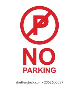 no parking sign icon vector logo in flat and trendy style