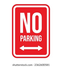 no hay logotipo del vector del icono del símbolo de estacionamiento en estilo plano y a la moda