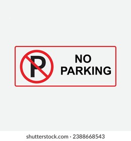 Sin símbolo de estacionamiento logotipo vectorial 