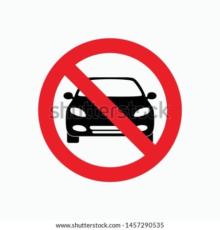 no parking sign icon vector isolated