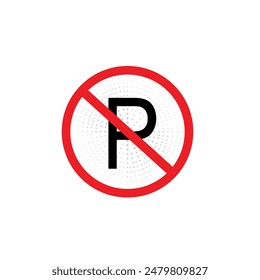 no parking sign information vector