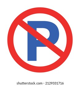 No Parking sign. Parking marks and stop signs. Vectors.