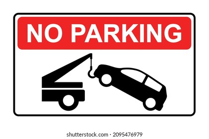 no parking - sign on a white background