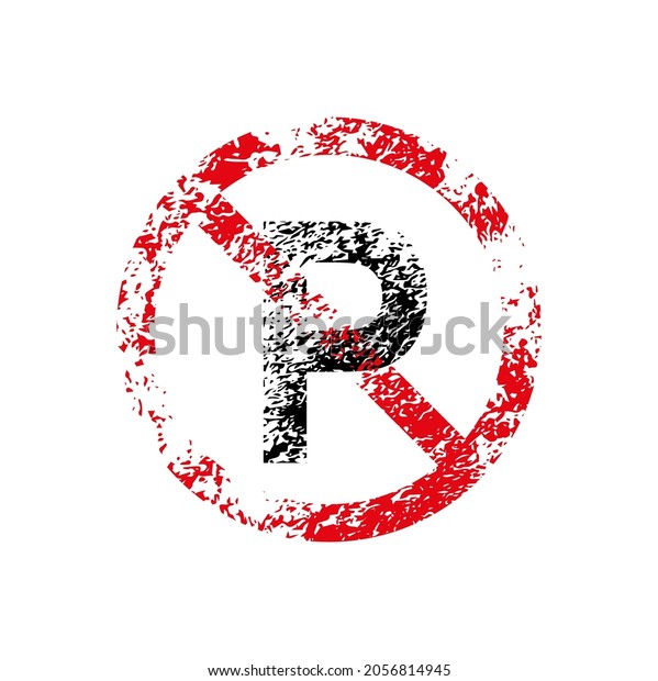 no parking sign on white\
background