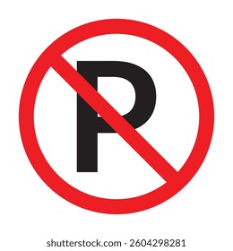 No Parking Sign. NO PARKING. No parking road signs set. Parking vector icon. No car signs in eps 10.