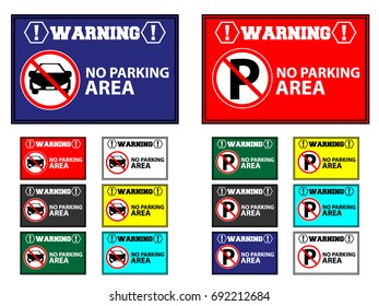 no parking sign set