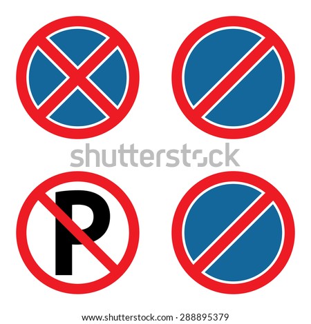 No parking sign set