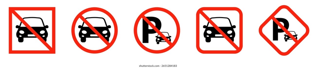 No hay señal de estacionamiento establecido. Vector