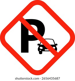  No parking sign set .Vector Illustration