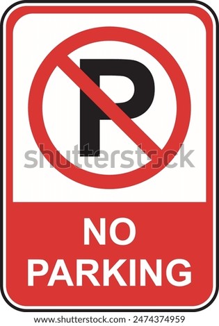 no parking sign in this area vector