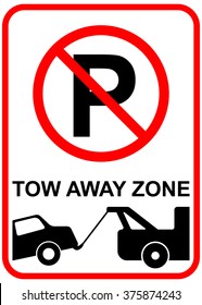 No parking sIgn , tow away zone illustration