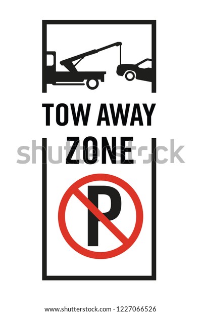 No parking sign tow away\
zone