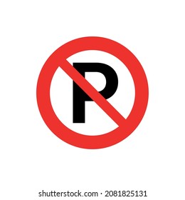 no parking sign. traffic sign vector illustration