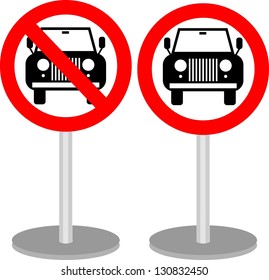 No parking sign, vector