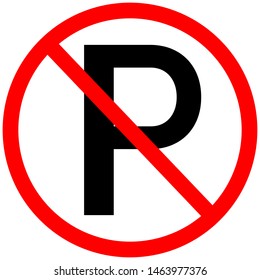 No parking sign in vector 