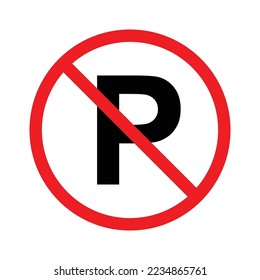 kein Parkzeichen, Vektorgrafik kein Parkplatz