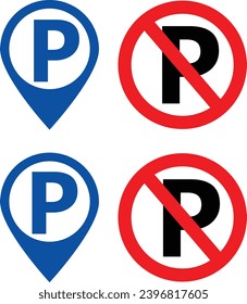no hay señal de estacionamiento ni vector de señal de estacionamiento