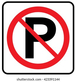 no parking sign. Vector