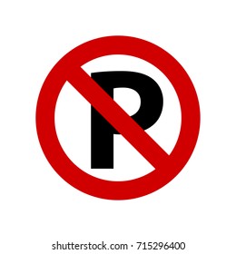 No parking sign vector