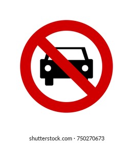No parking sign vector