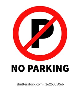 No parking sign, vector eps10 illustration