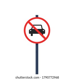 No parking sign vector. free space for text.