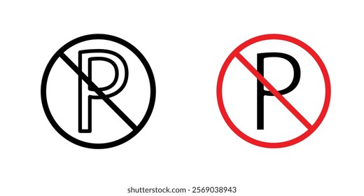 No parking sign vector graphic pack