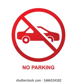 No parking sign vector illustration.