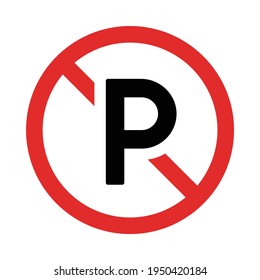 No parking sign vector illustration.