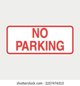 No Parking Sign vector illustration - Shutterstock ID 2257476313