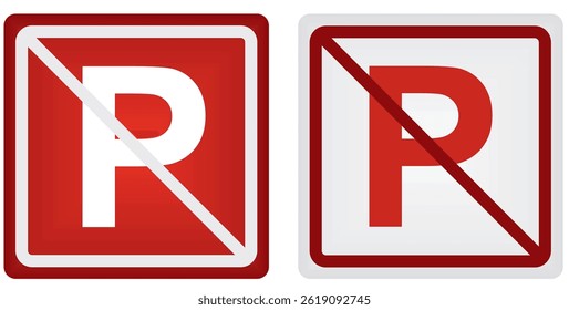 No parking sign. vector illustration