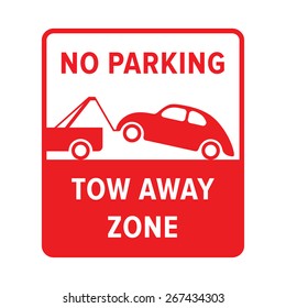 No parking sign. Vector illustration.